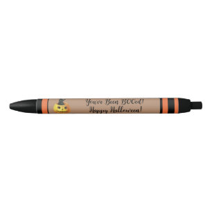 Schattige Je bent BOOed Halloween Oranje Pompoen Zwarte Inkt Pen