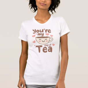 Schattige "Jij bent mijn kopje thee" woordgrap T-shirt