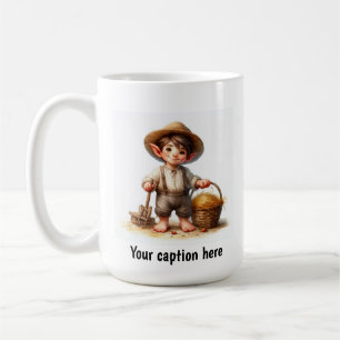 Schattige jonge Munchkin in  kleding Koffiemok