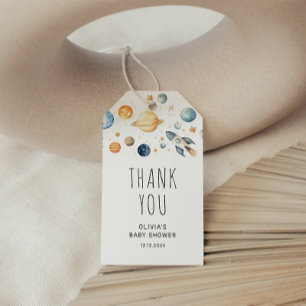 Schattige Jongen Astronaut Space Baby shower Gift Cadeaulabel
