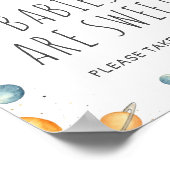 Schattige Jongen Astronaut Space Baby's zijn lief Poster (Hoek)