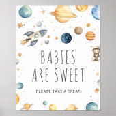 Schattige Jongen Astronaut Space Baby's zijn lief Poster (Voorkant)