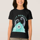 Schattige Jongens Klein Monster Tri-Blend Shirt (Voorkant)