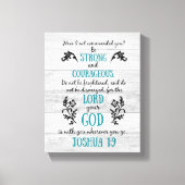 Schattige Joshua 1:9 Schrift Canvas (Voorkant)