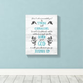 Schattige Joshua 1:9 Schrift Canvas (Insitu (Houten vloer))