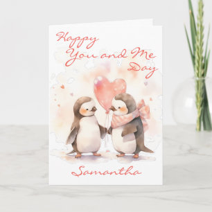 Schattige Jou en Mij Pinguïn Kaart