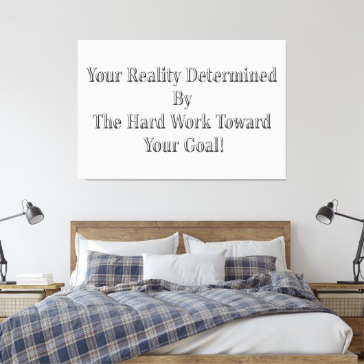 Schattige jouw reality design voor jou! Mok Canvas Afdruk (Insitu (Slaapkamer))