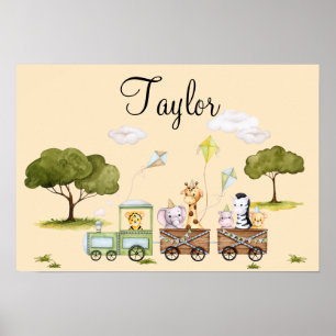 Schattige jungle dieren poster