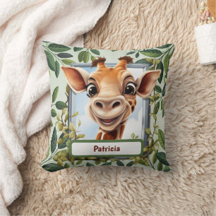 Schattige Jungle Giraffe kids unisex  Kussen