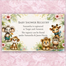 Schattige Jungle Safari Baby Shower Dieren