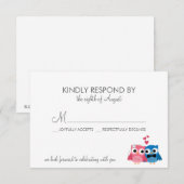 Schattige Kaart van Bride en Groom Owls Wedding RS (Voorkant / Achterkant)