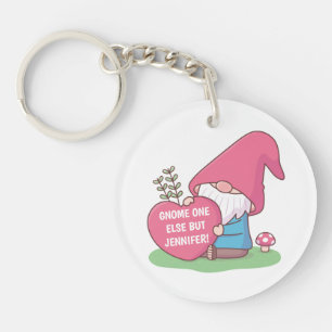 Schattige Kabouter Niemand Anders Dan Liefje Naam Sleutelhanger