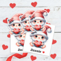 Schattige kabouter roze rood hart liefde Valentijn