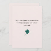 schattige kabouter vierbladige klaver kaart koppel (Voorkant / Achterkant)