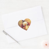Schattige kalkoen hart Sticker (Envelop)
