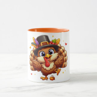 schattige kalkoen mok #1