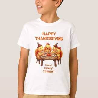 Schattige kalkoenen feesten t-shirt