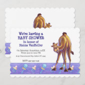 Schattige kameel Baby shower Kaart (Voorkant / Achterkant)