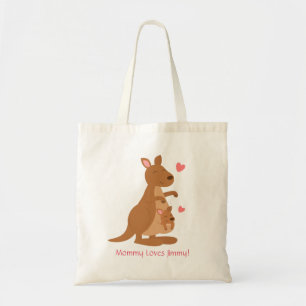 Schattige kangoeroe baby joey voor kinderen tote bag