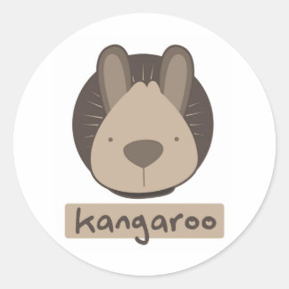 schattige kangoeroe ronde sticker