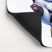 Schattige karate panda kraankickpose muismat (Hoek)