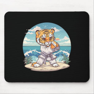 Schattige Karate Tijger Kickboksen Taekwondo Jiu-j Muismat