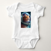 Schattige kat Astronaut Romper (Voorkant)