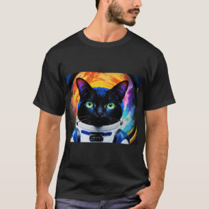 schattige kat astronaut t-shirt