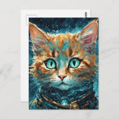 Schattige kat briefkaart (Voorkant / Achterkant)