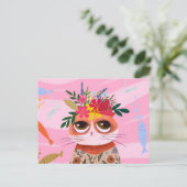 Schattige Kat Briefkaart (Staand voorkant)