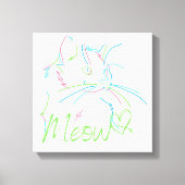 schattige kat canvas afdruk (Voorkant)