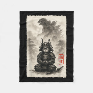 Schattige Kat Catzilla Angry Kaiju Anime Kattenmon Fleece Deken