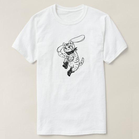 Schattige Kat Cowboy T-shirt (Design voorkant)