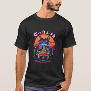 Schattige Kat Die Noedels Eet T-shirt