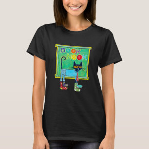 Schattige Kat Draagt Soks Lezer Boeken T-shirt
