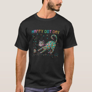 Schattige Kat Gelukkige STIP Dag Katachtige Verf A T-shirt