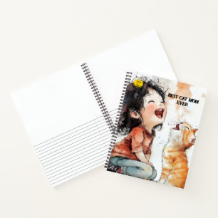 Schattige Kat & Geniet van Leuke Momenten Notitieboek
