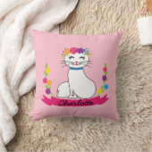 schattige kat gepersonaliseerde kussen (Deken)