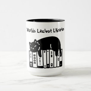 Schattige Kat, Grappige Kat, Werelds Luieste Bibli Mok