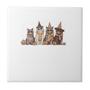 Schattige Kat Halloween Kitty Halloween Dier Huisd Tegeltje