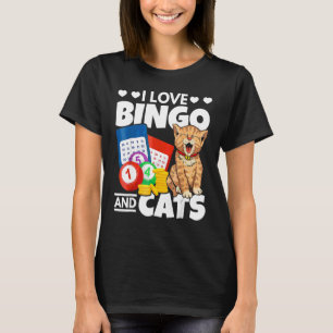 Schattige Kat Ik Hou Van Bingo En Katten Gokken Bi T-shirt