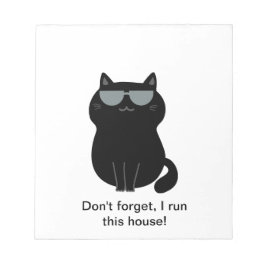 Schattige Kat - Ik run dit huis Notitieblok