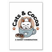 Schattige Kat in Mok Vakantie Ontwerp - Kat & Caca Kaart (Voorkant)