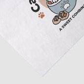 Schattige Kat in Mok Vakantie Ontwerp - Kat & Caca Tissuepapier (Detail)