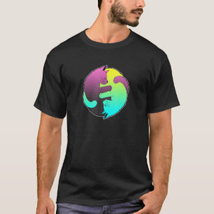 Schattige Kat Katten Ying Yang Yin Yang 4 T-shirt