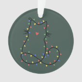 Schattige kat kerst kat moeder grappige kerst kat ornament (voorkant)