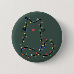 Schattige Kat Kerstmis Kat Moeder Grappige Kerstmi Ronde Button 5,7 Cm