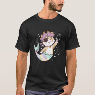 Schattige Kat Kleiner Kat Meermin Zeerover Hallowe T-shirt