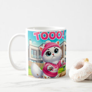 schattige kat koffiemok