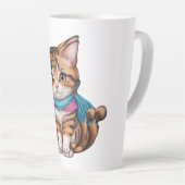 schattige kat latte mok (Rechterhoek)